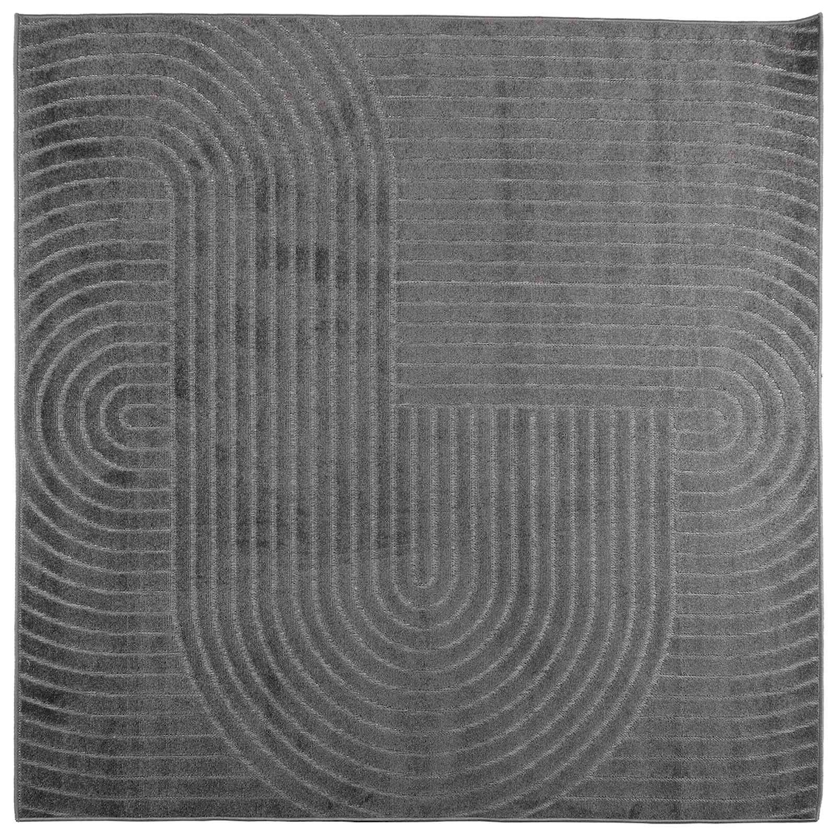 vidaXL Bereichsteppiche HUARTE Anthrazit 120 x 120 cm Polyester Image