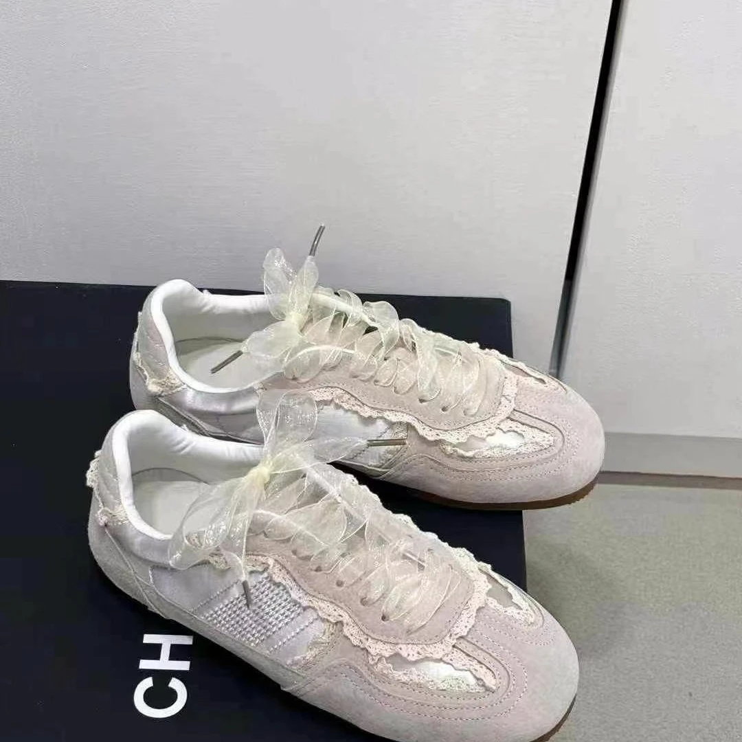 Frauen Ballett Flache Schuhe Mode Vintage Casual Schuhe Mode Nicht-slip Retro Spitze Atmungsaktive Outdoor Freizeit Schuh Image