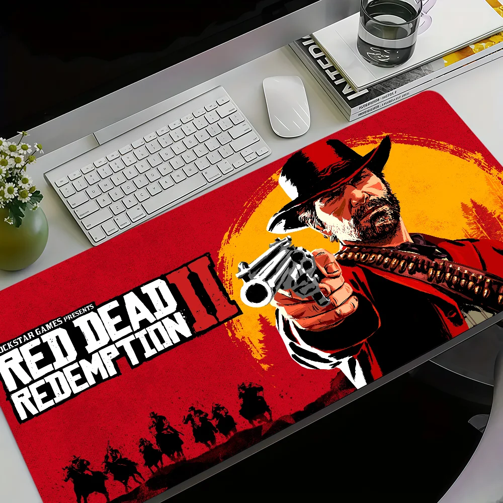 Red Dead R-Redemption 2 Mauspad, rutschfest, verdickt, großes Mauspad zum Schreiben, Lockedge-Gaming-Kissen, Büro, Studenten Image