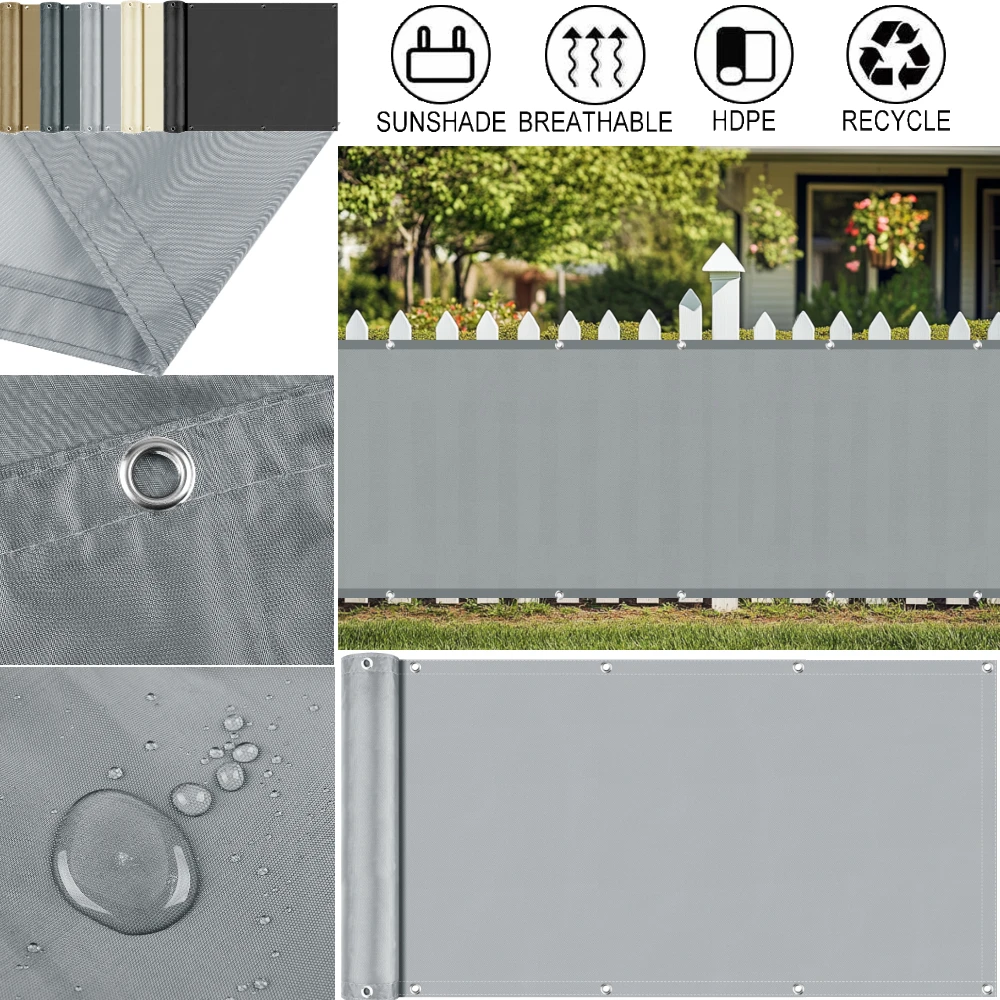 100% Polyester Wasserdichtes Anti-UV Balkon Sichtschutz Sonnenschutznetz Winddichter Zaun Sonnenschutznetz Image