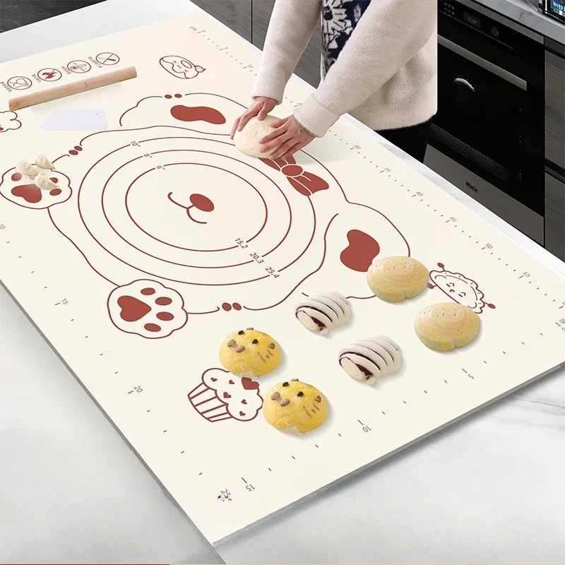 Silikon Pad Back Matte Blatt Kneten Teig Matte Für Küche Roll Teig Pizza Große Teig Antihaft-Matte Image