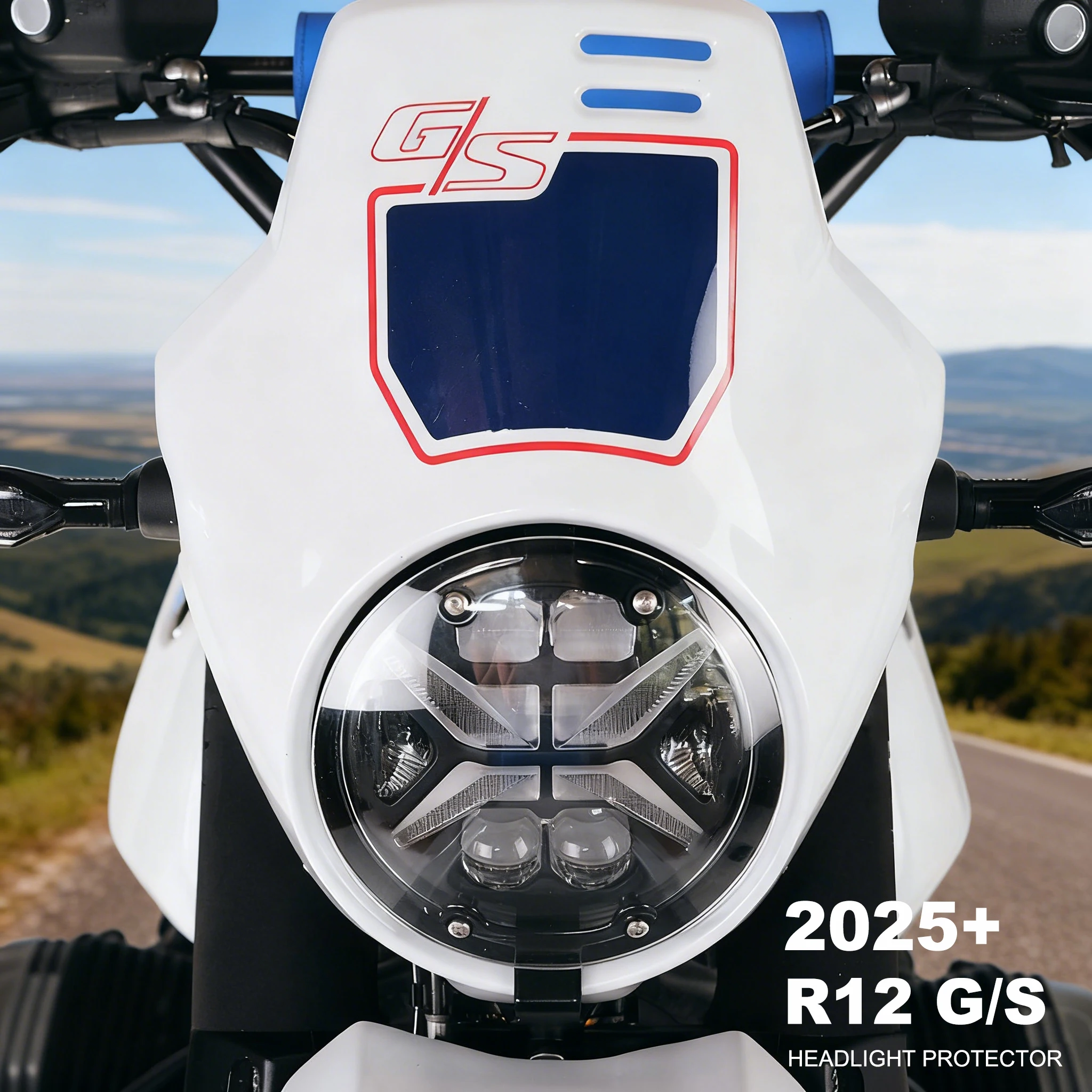 2025+ R12 G/S Zubehör für R12GS R12 G S Motorrad Scheinwerferschutz Schutzplatte Abdeckung Schutzgehäuse aus ABS Image