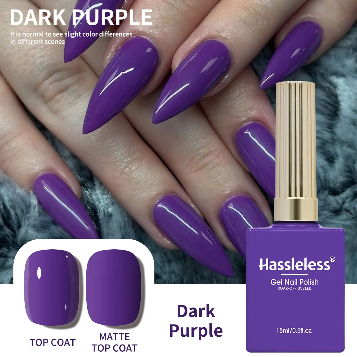 Einweg-Gel-Nagellack - langanhaltend, UV/LED-aushärtbar, hypoallergen, neutrale und Glitzerfarben, alkoholfreier Gel-Nagellack Image