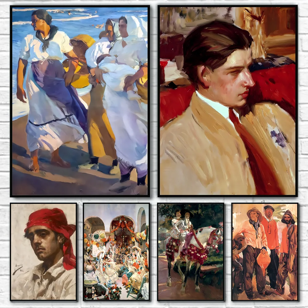 1PC Spanisch Joaqun Sorolla Works Poster Poster Papier Druck Hause Wohnzimmer Schlafzimmer Eingang Bar Cafe Kunst Malerei Dekoration
