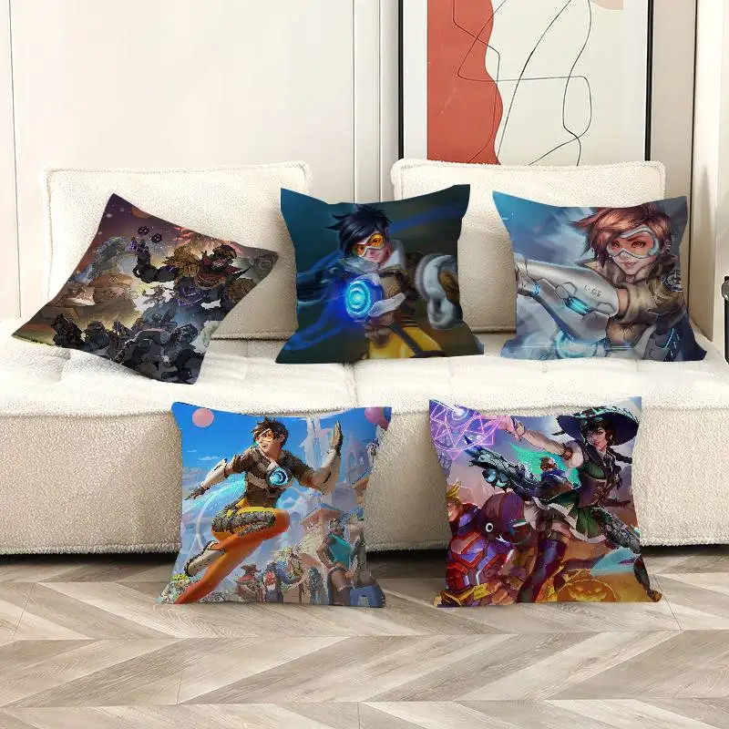 Game O-Overwatchs personalisierter Kissenbezug für Kinderzimmer, wilde Party-Dekoration, Kissenbezug für Kinder, Geburtstagsgeschenk Image