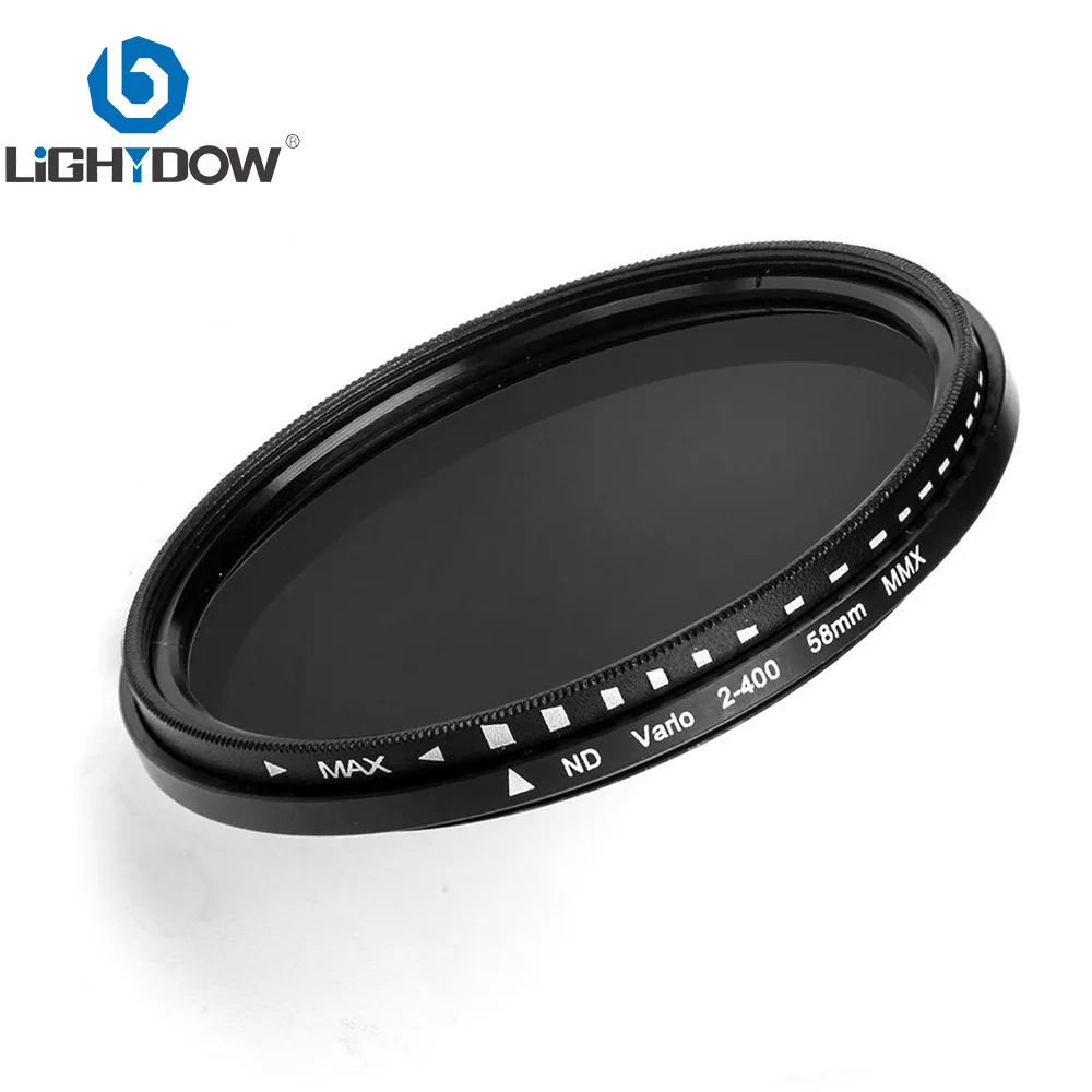 Lightdow ND2-400 Fader Variabler ND-Filter, verstellbar, 52 mm, 55 mm, 58 mm, 62 mm, 67 mm, 72 mm, 77 mm, 82 mm, ND2, ND4, ND8, ND16, ND400-Objektivfilter Image
