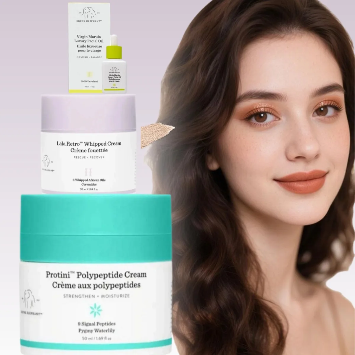 Lala Retro Feuchtigkeitscreme Kollagen-Polypeptid Straffende Revitalisierende & Reparierende Gesichtscreme Virgin Marula Luxus-Gesichtsöl Hautpflege Image