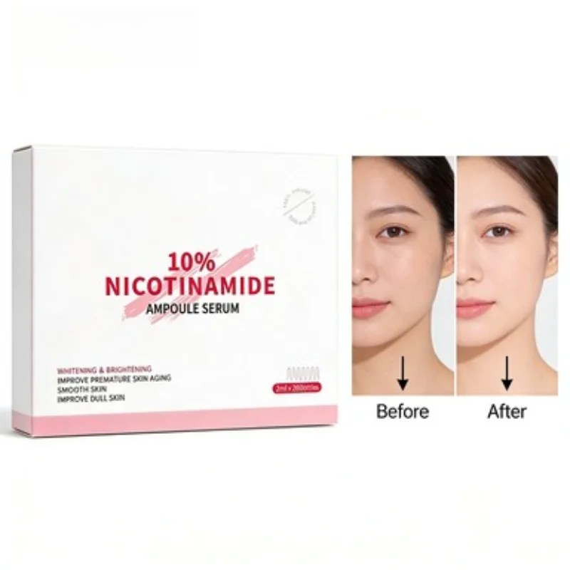 10% Niacinamid Serum Set, Gesichtsampulle für Poren, Aufhellung Falten, Feuchtigkeitsspendende Anti-Aging Behandlung, Aufhellende Hautpflege Image