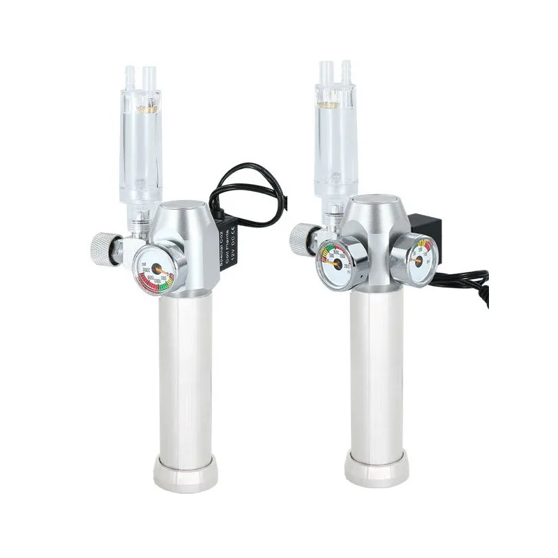 Aquarium CO2-Regler Magnetventil Blasenzähler Kleine Gasflasche 3-8UNF Mit Hülse Fischbecken CO2-Druckminderventil Image