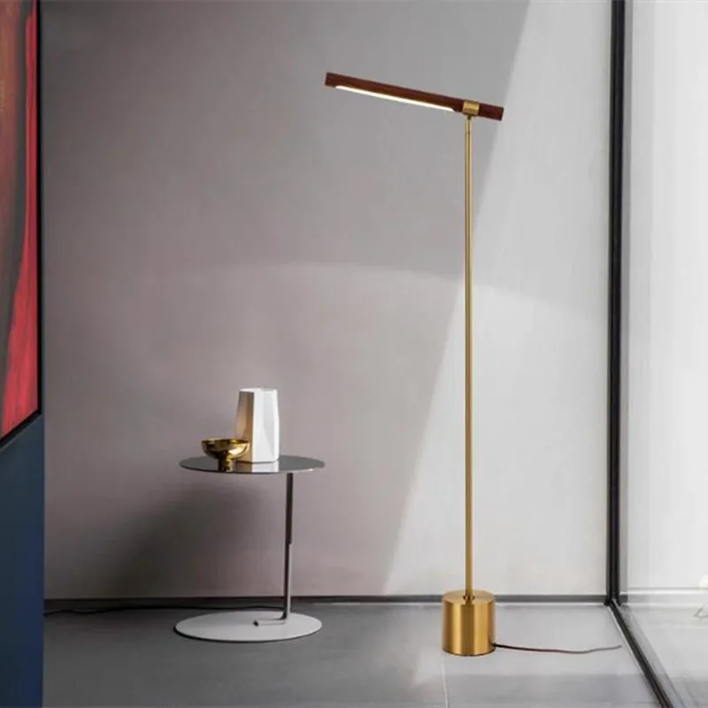 Lineares Holz führte Aufgabe Licht Designer Vintage Deko Lampe Luxus LED Schlafzimmer Nacht bett Dekoration Wohnzimmer Studie Tisch lampe