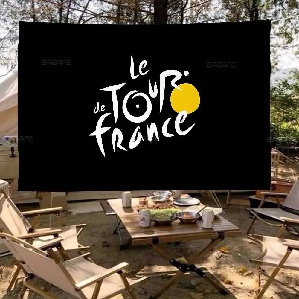 Tour De France Kreatives Muster Hängeflagge Polyester Bedrucktes Banner Handgezogene Flagge Image
