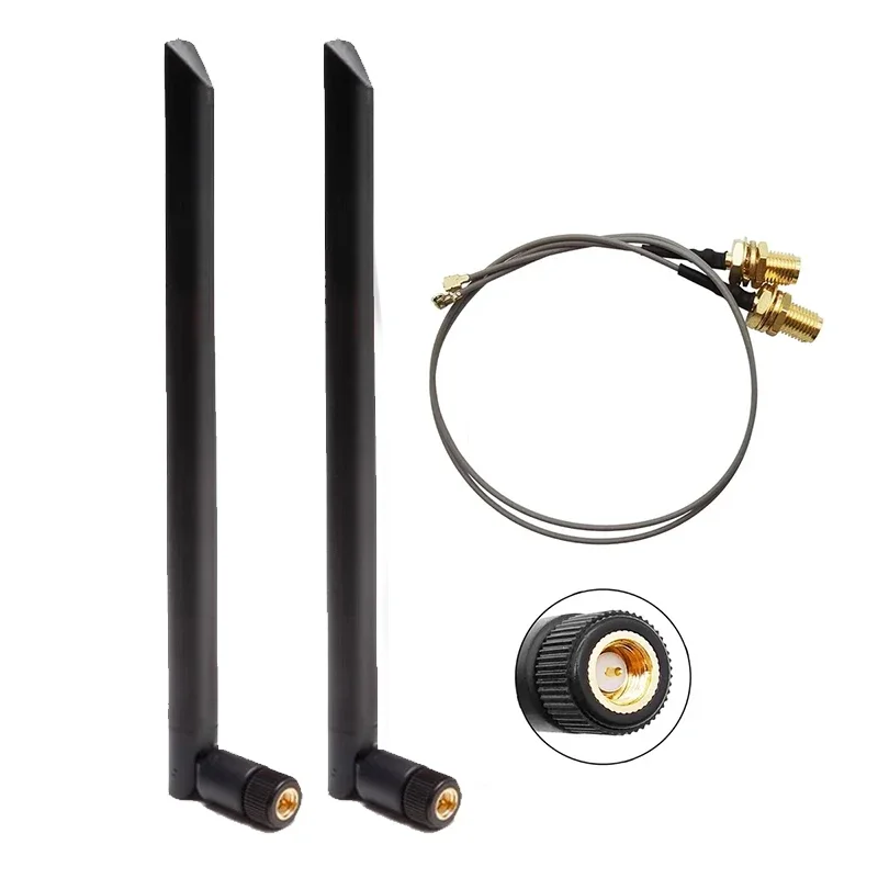2 Stück 868 MHz 915 MHz Antenne 10 dBi SMA Stecker GSM IOT Antenne 15 cm RP-SMA/u.FL Pigtail Kabel Image