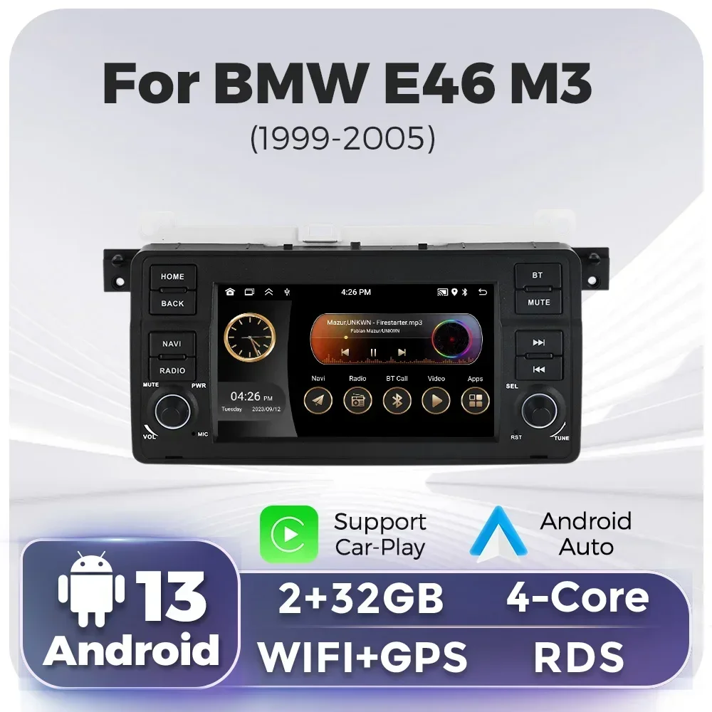 7 "Carplay Android Auto Autoradio für BMW E46 M3///Multimedia FM GPS Autoradio WiFi intelligente Systeme Stereo Image