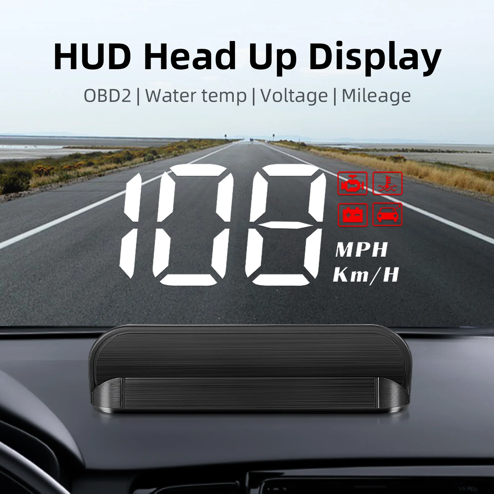 M3 OBD HUD Head-Up-Display OBD2 Auto-Elektronik-Zubehör Projektor-Display Auto-Tachometer Wassertemperatur-Spannungsmesser Image