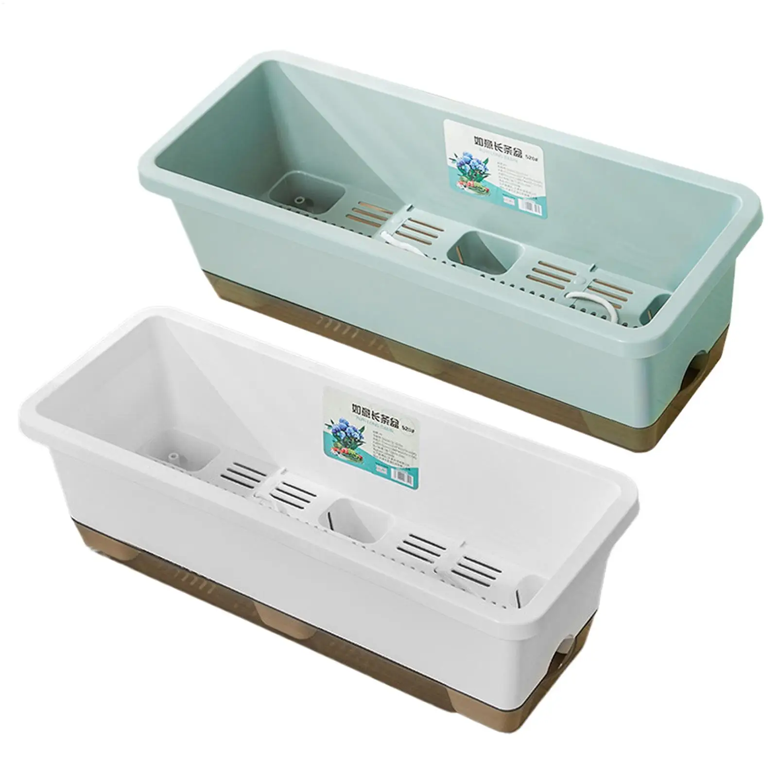 Selbstabsorbierender Blumentopf für den Innenbereich, Gemüse-Anzuchttopf mit Bodenabflussloch und saugfähigem Seil, Pflanzentopf für Stecklinge für Zuhause. Image