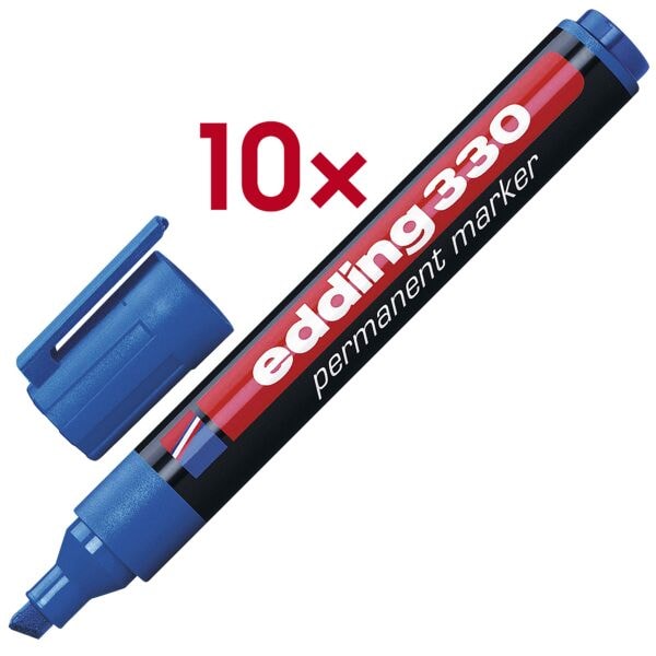 Edding 10x Permanent-Marker »330« blau Image
