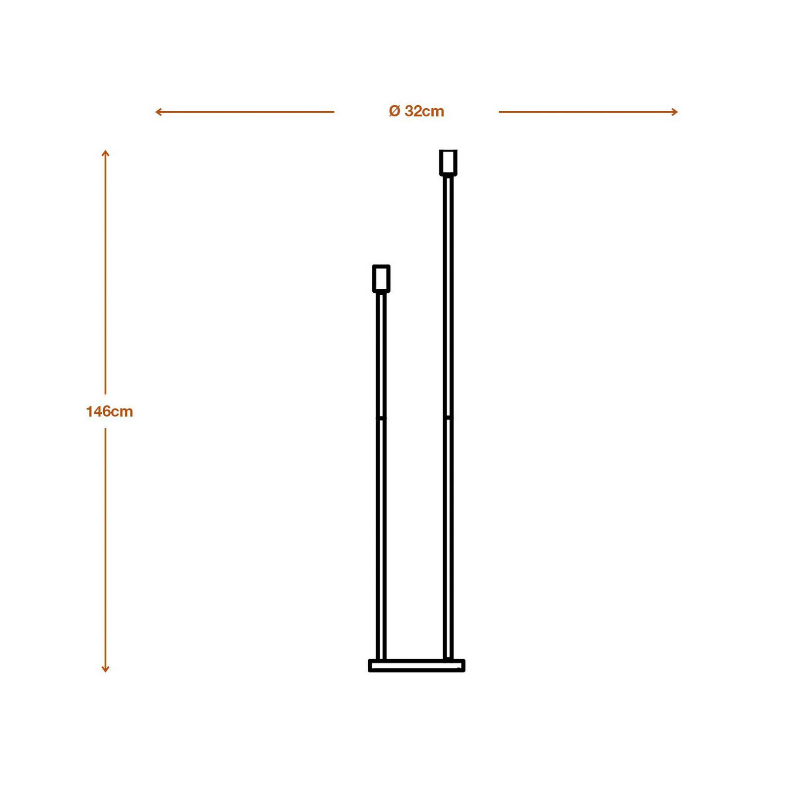OSRAM Stehlampe DECOR STICK, alu / grau / zink, für Wohn- / Esszimmer, Metall, Modern, Stehlampe
