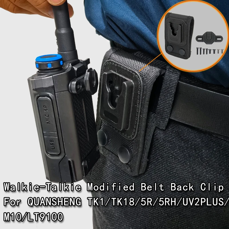 Schnellverschluss-Funkgeräte-Gürtelclip-Halterung, Zwei-Wege-Funkgerät-Gürtelhalterung, Zubehör für UV5R/UV2PLUS/UVK1/9D Walkie-Talkies Image