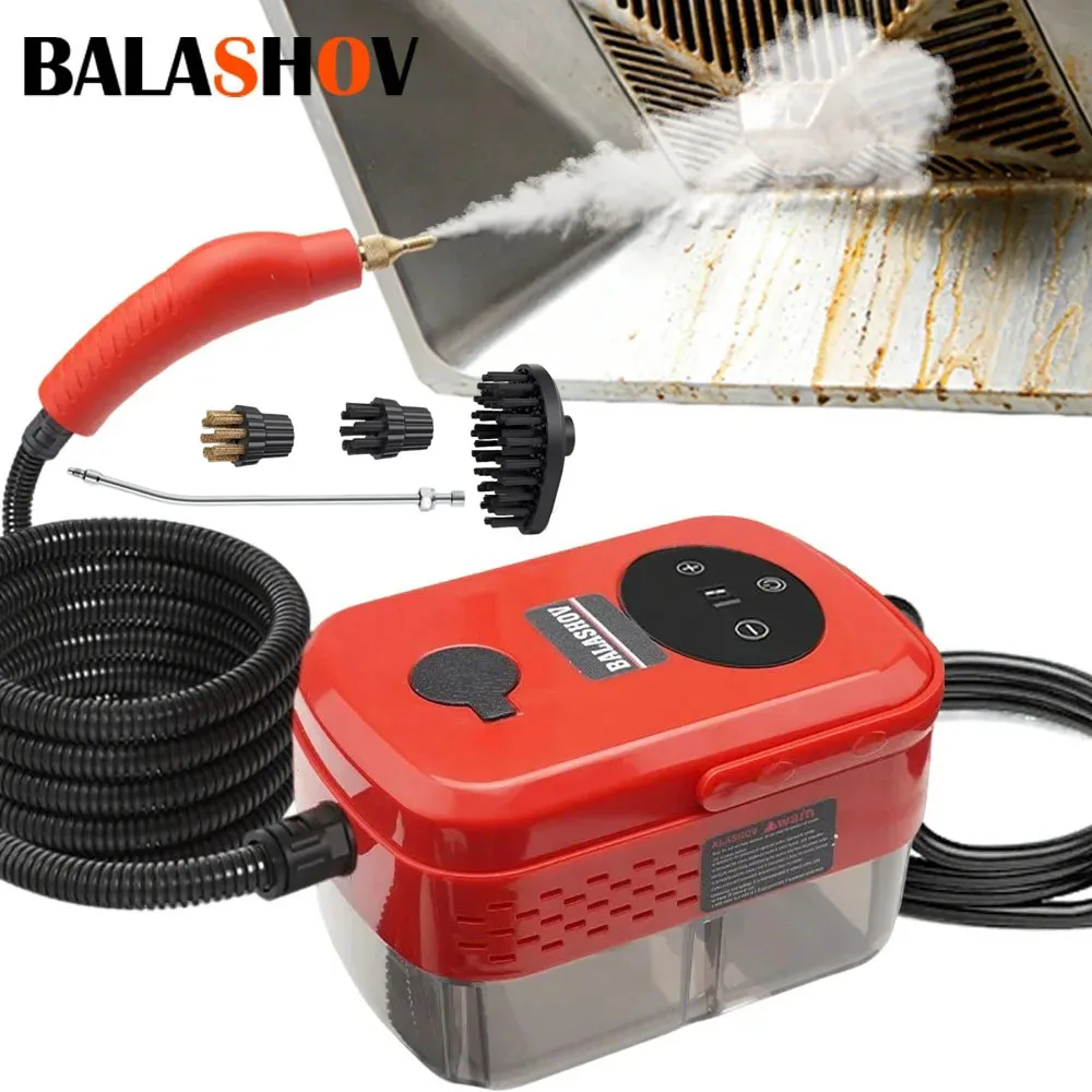 Elektrischer Hochdruck- und Hochtemperatur-Dampfreiniger, tragbarer Sterilisations-Dampfreiniger für die Reinigung von Küchenabzugshauben zu Hause. Image