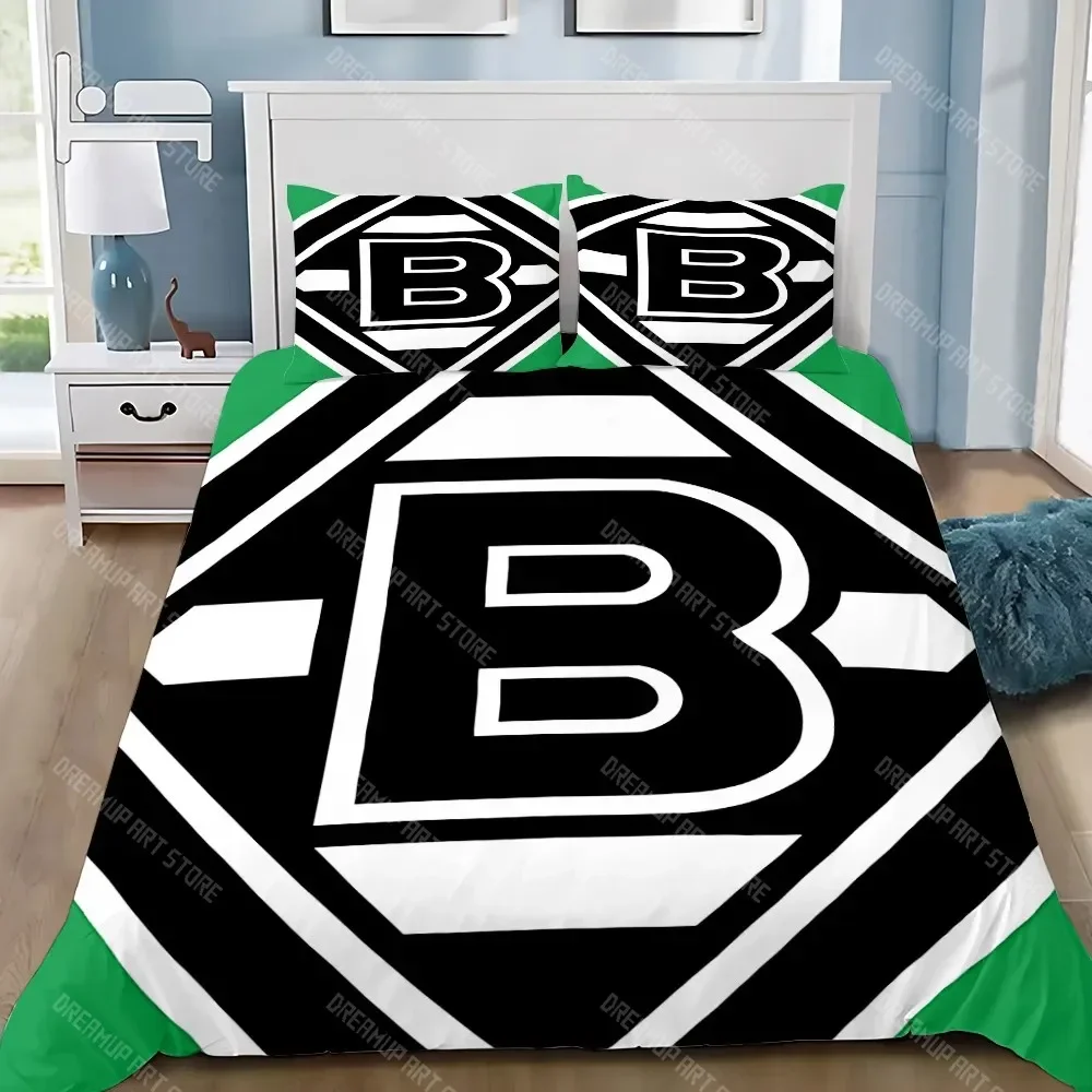 Bettbezug Kissenbezug Bettwäsche Set BorussiaS M-MonchengladbachS Erwachsene Junge Mädchen Schlafzimmer Dekoration Kinder Geschenk Einzel Große Größe Image