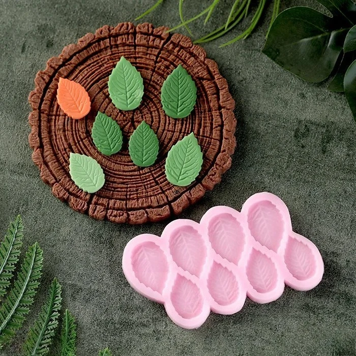 DIY 3D Blatt Baum Silikon Formen Ahorn Blätter Fondant Kuchen Schokolade Form Party Backen Werkzeuge Kuchen Dekoration Zubehör Image