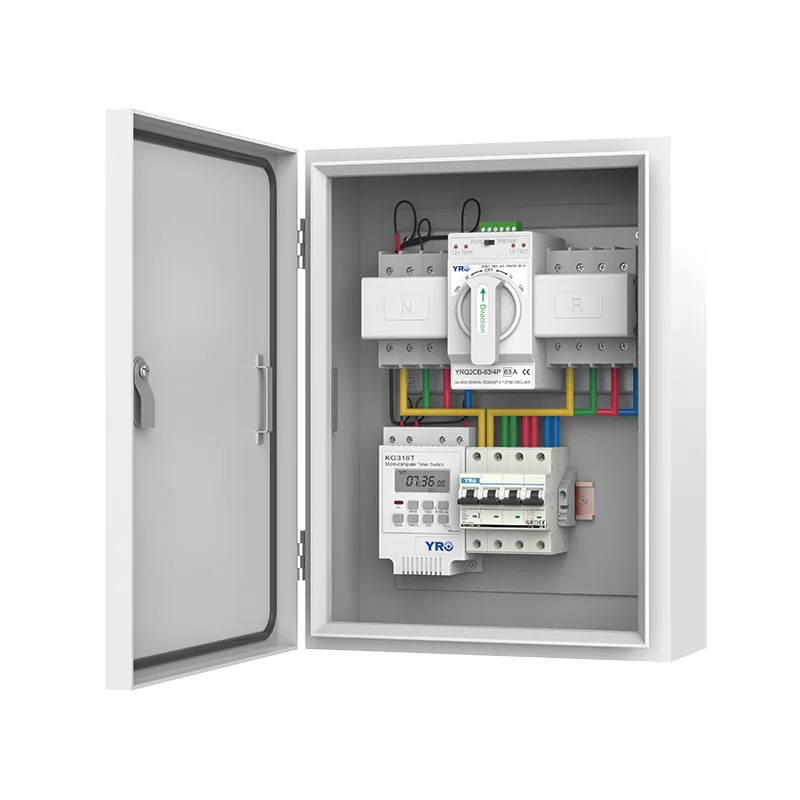 ATS Dual Power Automatischer Transferschalter 220 V Netzgenerator Zeitschaltuhr Niederspannung Kompletter Verteilerkasten Image