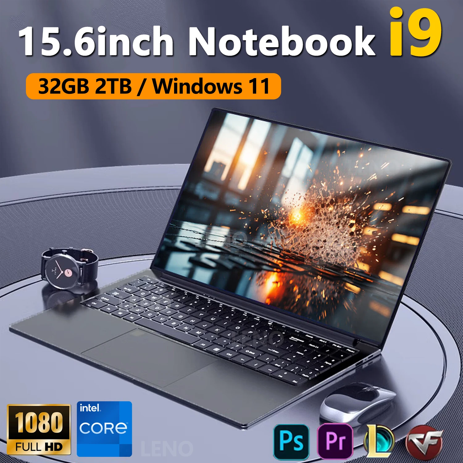 HOT LENO 15,6-Zoll-Laptop Windows 11 32GB 2TB Intel Core i9 9900 1920*1080 HD Gaming-Computer PC Gamer Büro Ultra Slim Notebook Image