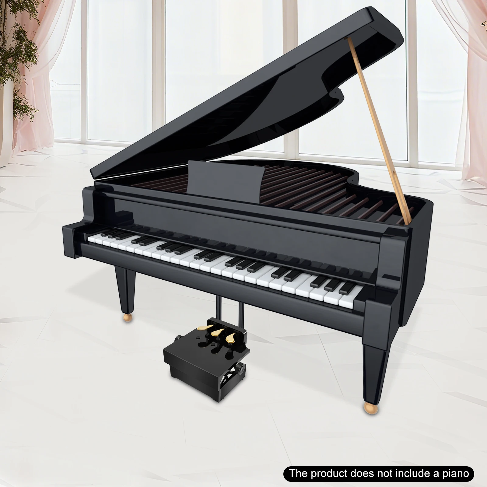 Klavierpedal-Verlängerung für Kinder, Klavierpedal-Verlängerung mit Memory-Feder, Klavierunterstütztes Pedal für Zuhause, Klavierlernzentren Image