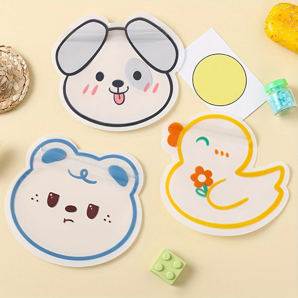 15/30PCS Tier Party Favor Taschen Hund Ente Bär Muster Ziplock Versiegelt Für Geburtstag Hochzeit Geschenk Image