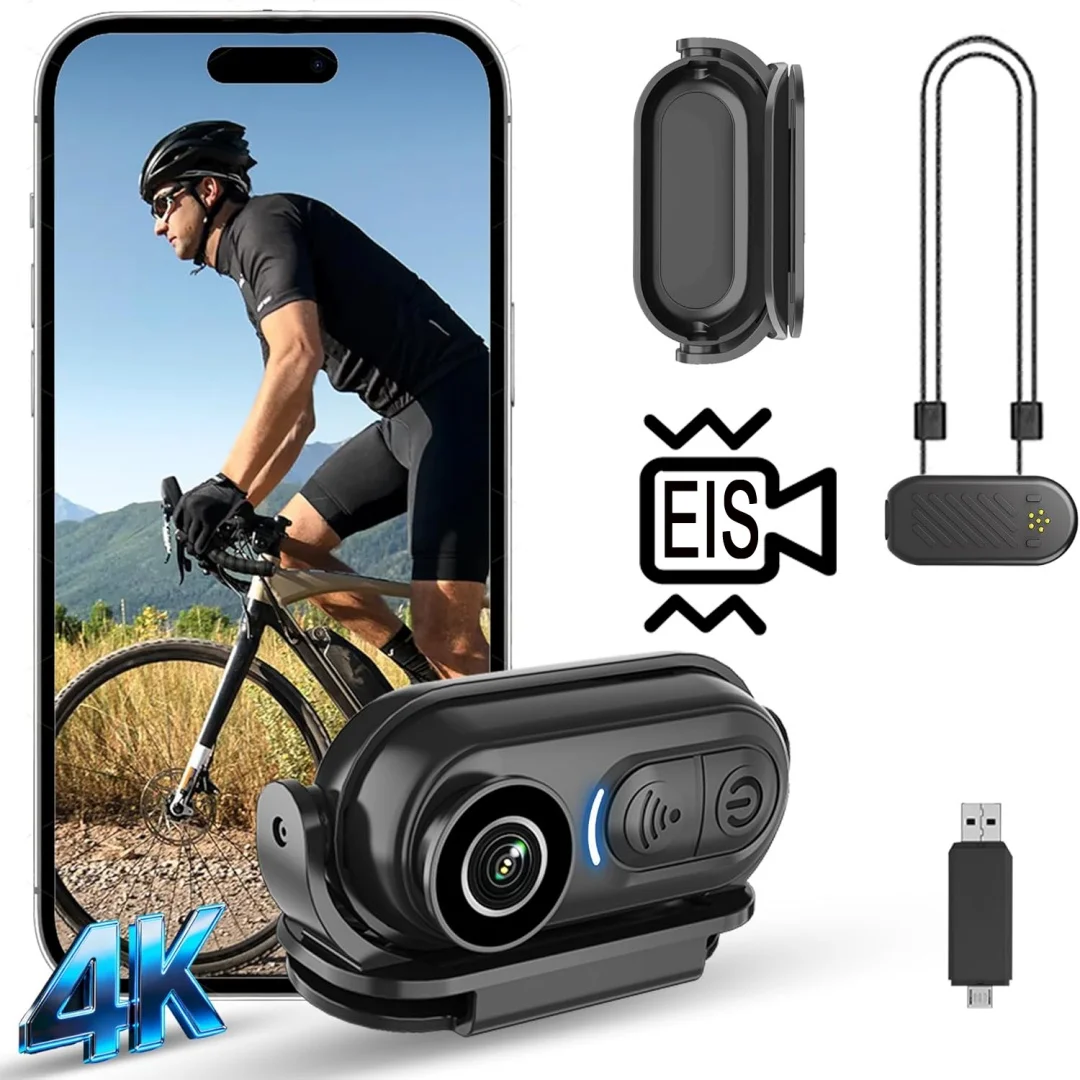 4K 30FPS Action-Kamera IPS EIS Mini-Kamera 170° ° DVR Zoom Sportkamera Tragbare Freihand-Brustkamera für Outdoor-Sport-Aufnahmen Image