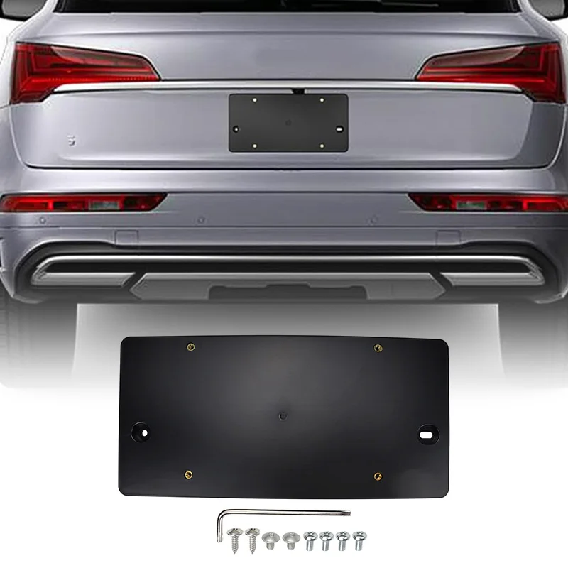 Für Audi A3 S3 A4 S4 A5 S5 RS5 A6 S6 Q5 Q7 Auto Hinten Kennzeichen Halterung ABS kunststoff Auto Schwanz Kennzeichen Rahmen Abdeckung Image