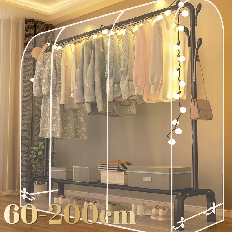 PEVA Oversized Waterproof Dustproof Clothes Dust Cover Garment Suit Dress Coat Protector Hanging Organizer Wardrobe Storage Bags
