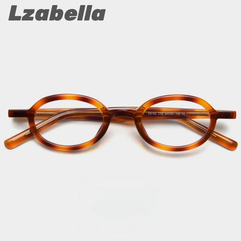 Neue japanische koreanische Persönlichkeit Retro kleine ovale große Myopie Brillengestell Männer Frauen Retro Nicht-Dioptrien Brillengestell 9192 Image