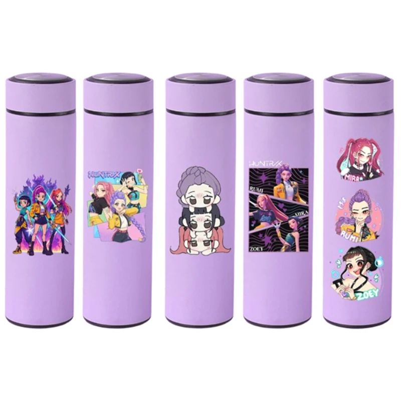 500 ml KPop Dämon Jäger Thermos Tasse Anime 304 Edelstahl Thermos Flasche Tragbare Mädchen Outdoor Vakuum Isolierte Tasse Geschenke Image