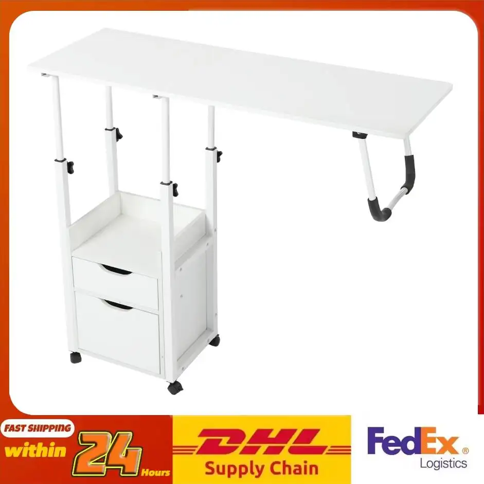 Bett-Tisch, höhenverstellbar, 44 Pfund Tragkraft, Bett-Tisch, Laptop-Tisch, Nachttisch, faltbar, stabil, multifunktional, für Schlafzimmer, Büro