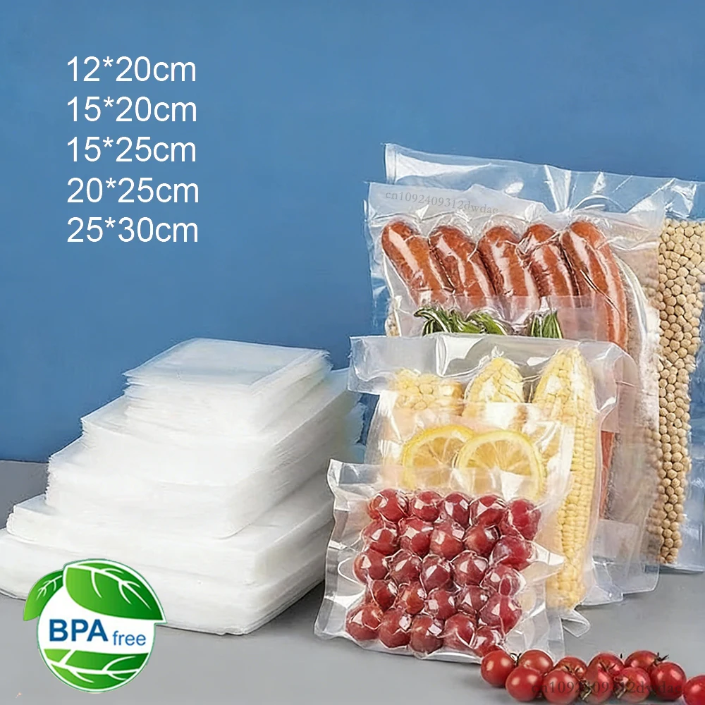 Food Vacuum Packaging Bags 100pcs Kitchen Storage Bags BPA Free Vacuum Bag For Freshness 5 Sizes Vacuum Packaging Bags
