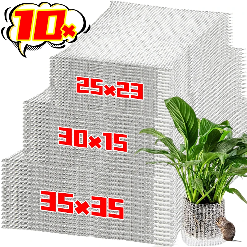 Gestrickte Netztasche aus Edelstahldraht, Wurzelbeutel, Korb für drinnen und draußen, Gartenpflanzen, Blumen, sichere Gophers-Präventionsabdeckung Image