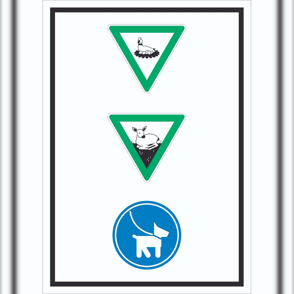 HB-Druck Brut- und Setzzeit Hund anleinen hochkant Symbol Schild A1 (594x841mm) Image