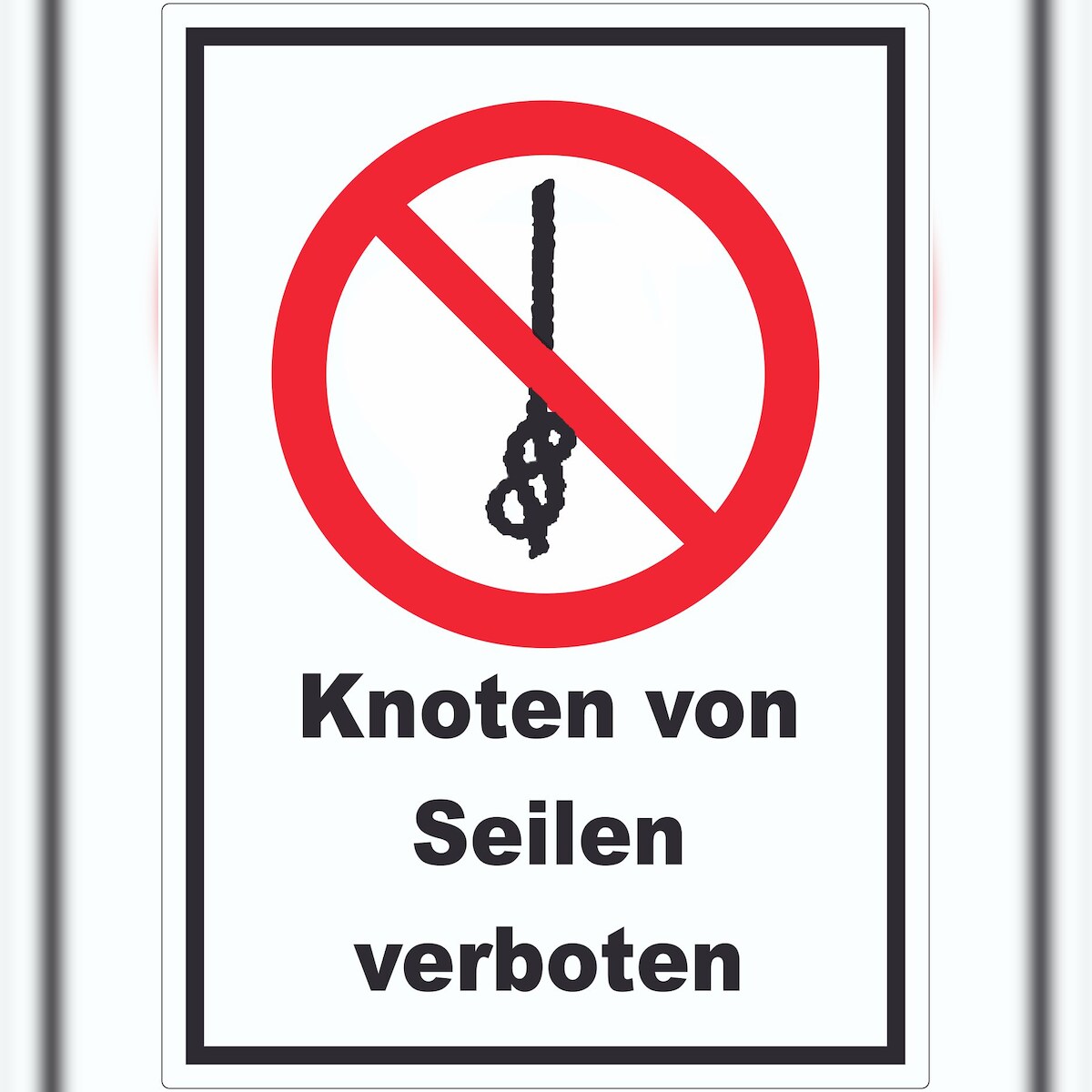 HB-Druck Knoten von Seilen verboten Aufkleber A9 (37x52mm) Image
