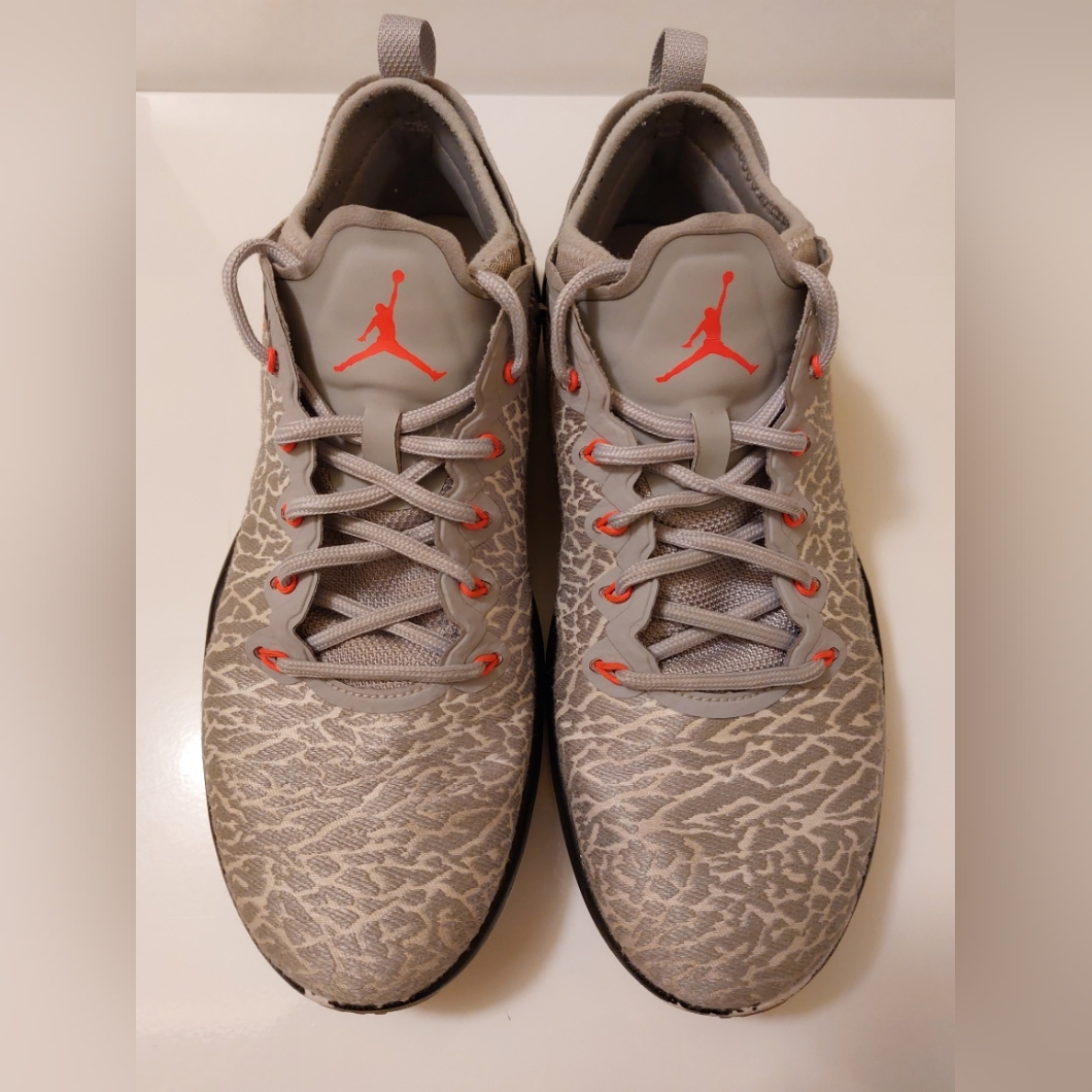 Nike Shoes | Men's Nike Jordan Trainer 1 Low White Infrared 23 Wolf Grey Shoes Size 8.5 | Color: Gray | Size: 8.5