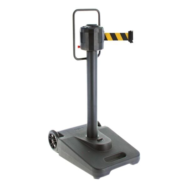 Viso Mobiler Absperrpfosten 15 m x 10 cm schwarz Image
