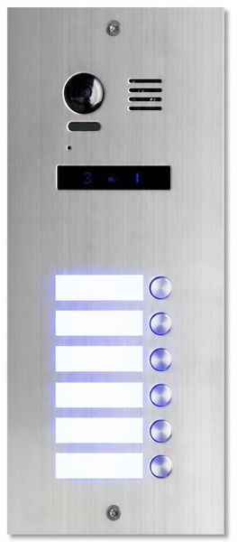 WLAN / App Türklingelanlage 2-Draht BUS Videosprechanlage 6-Familienhaus ES6 + 6x DX471 Image