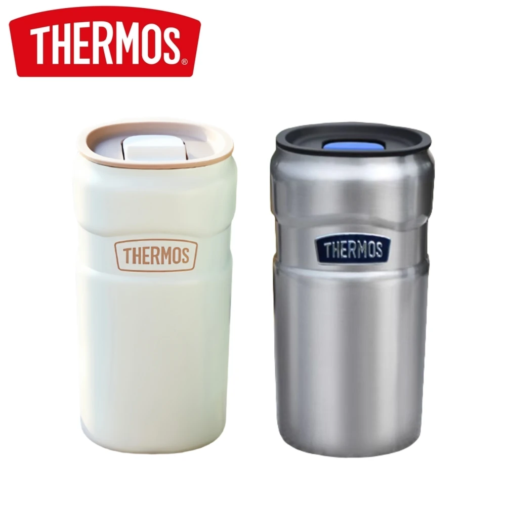 THERMOS 440 ml Becher aus lebensmittelechtem 316L-Stahl, 6-Stunden-Wärmespeicherungsthermoskanne für Büro-Pendeln, auslaufsichere tragbare Kaffeetasse, BPA-frei Image