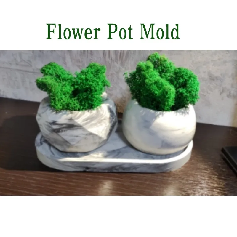 Blumentopf Silikon Form Jar Aromatherapie Kerze Form Topf Für, Der Epoxy Harz Gips Beton Blume Lagerung Box Home Decor Image