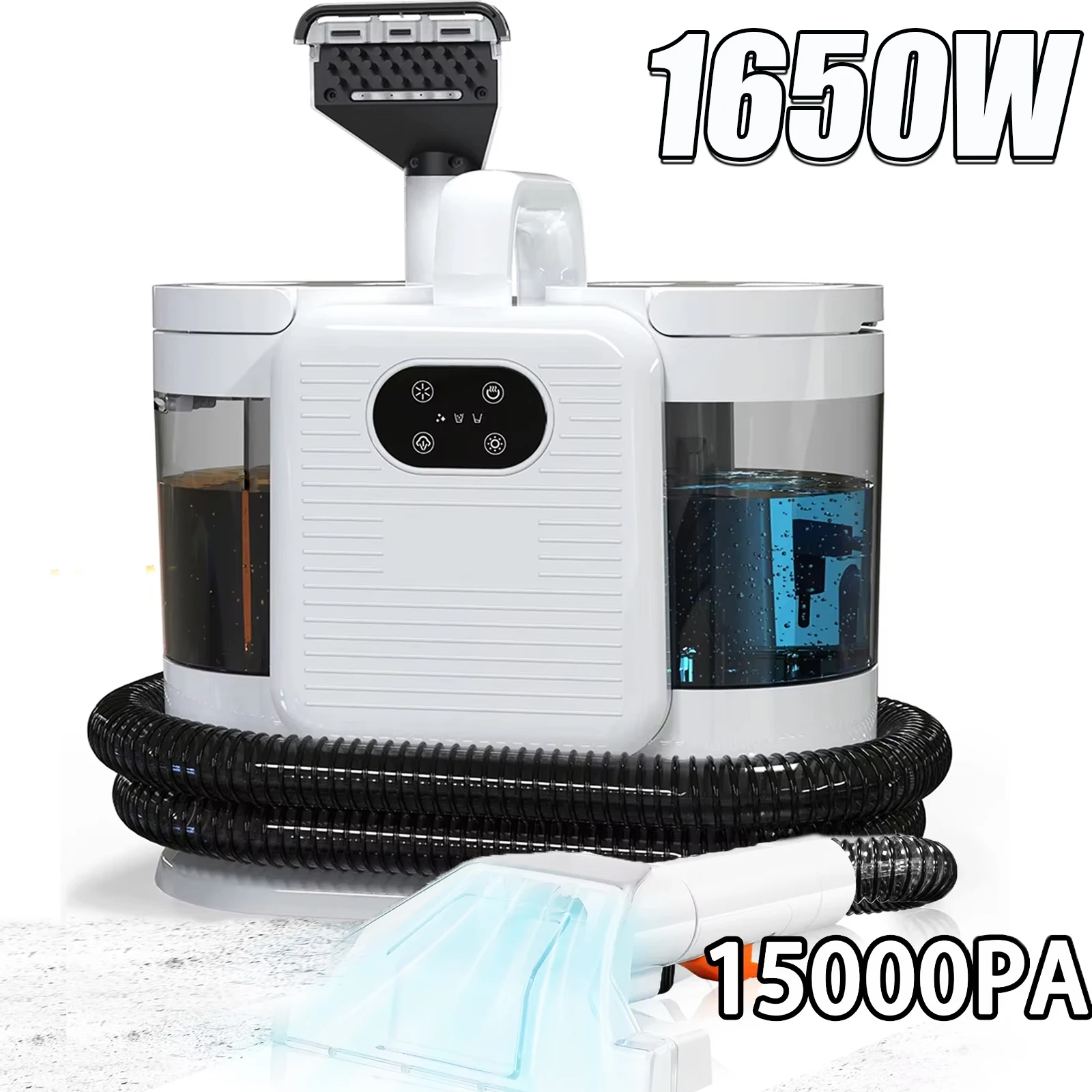 1650 W Dampfreinigungs-Sprühmaschine, 15 kPa Sprühbürste, Teppichreiniger, Hand-Smart-Home-Gerät für die Reinigung von Schlafsofas Image