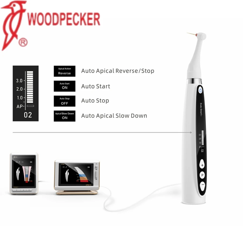 Woodpecker Endo Smart + Dental Endo Motor Wurzelkanalbehandlung Instrument Motor Bürstenlose Therapie Endodontie Maschine Image