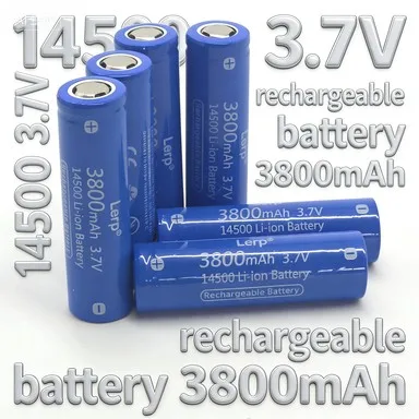 Neuer 14500 3,7V 3800mAh wiederaufladbarer Lithium-Ionen-Akku – ideal für elektrische Zahnbürsten, Rasierer und LED-Taschenlampen Image