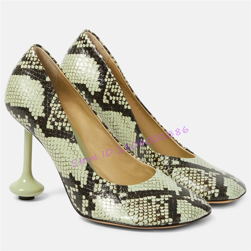 Sommer Neue Seltsame Ferse frauen Pumpen Sexy Flache Runde Kappe Slip-On Dünne High Heels Mode Weibliche Party kleid Schuhe Große Größe