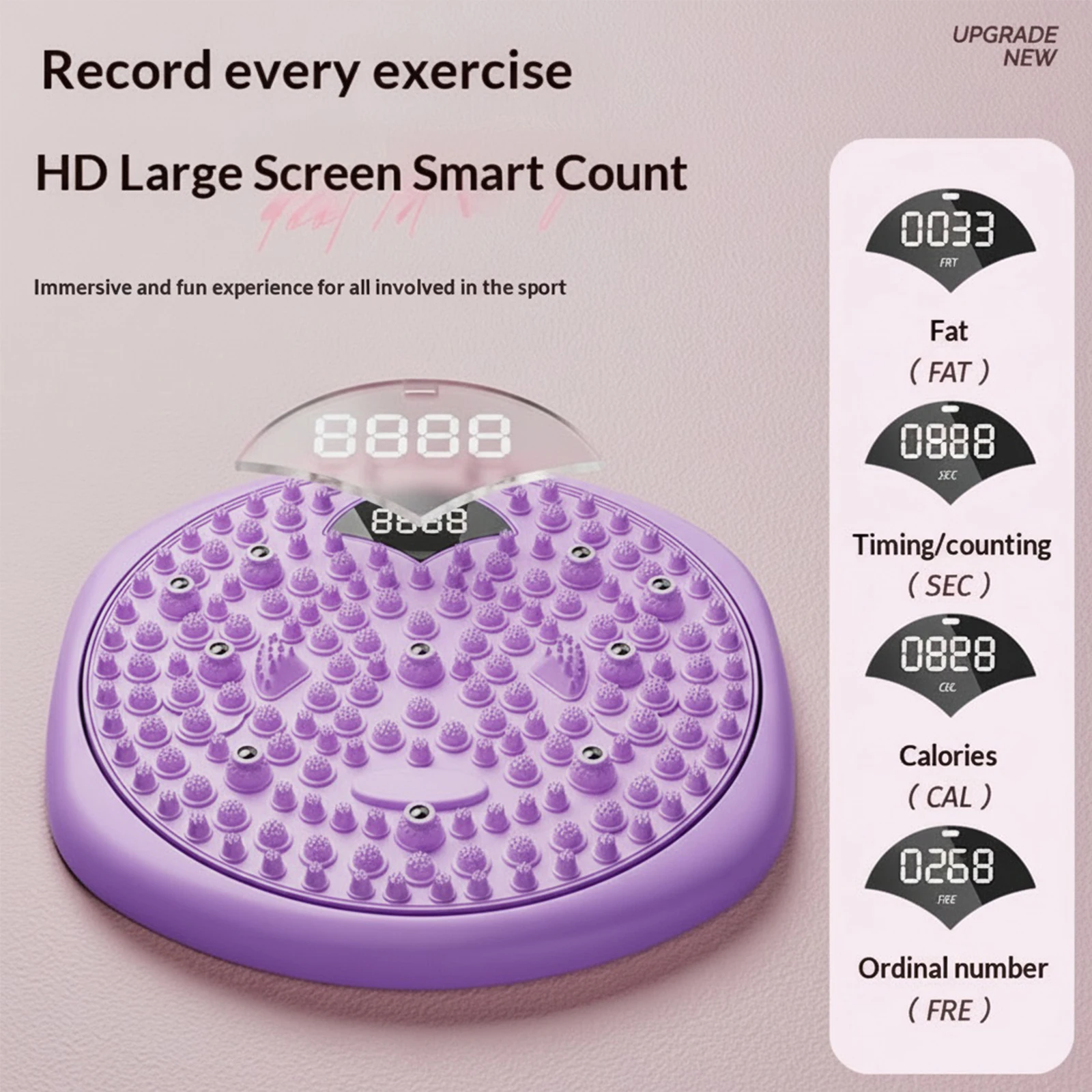 Taillendreh-Scheibe Typ-C Aufladung Magnetische Akupressur-Matte Rutschfeste Fußmassage-Fitnessplatte für Bauch Gewichtsreduktion Image