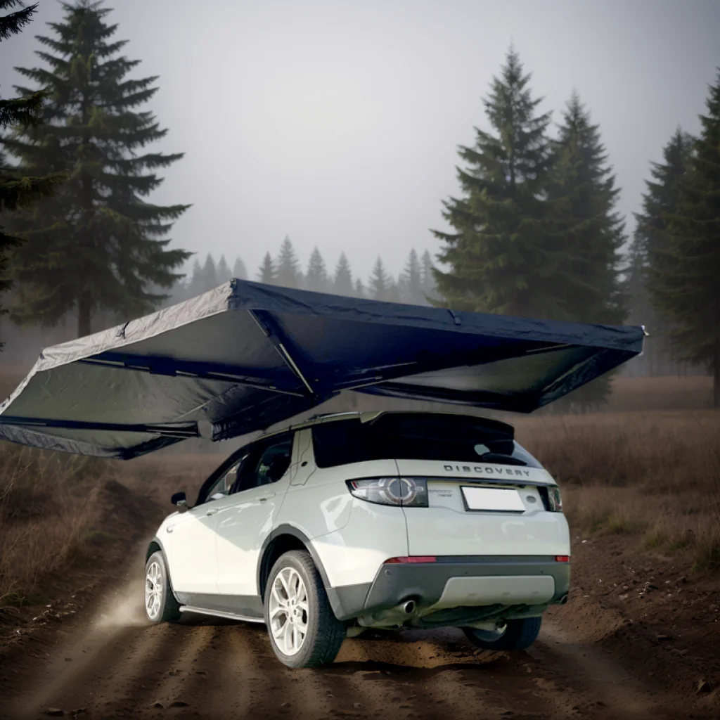 4x4 Markise 270 Grad Auto-Seitenmarkise mit Seitenwänden für Reisen und Familiencamping Freistehende 270 Markisenwände Image